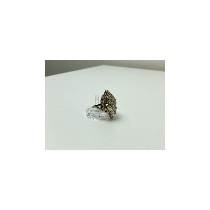 925 Sterling Silver Gold Plated Ring Size 7
