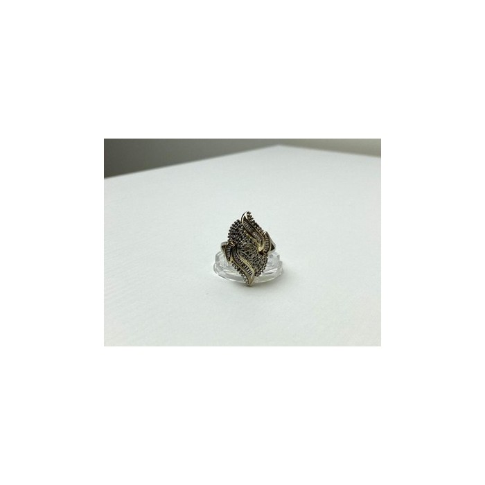 925 Sterling Silver Gold Plated Ring Size 7