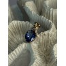 925 Sterling Silver Gold Plated Tanzanite Pendant Length 0.80 Inch