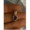 925 Sterling Silver Gold Plated Tanzanite Pendant Length 0.80 Inch