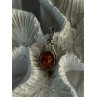 925 Sterling Silver Amber Pendant Length 1.20 Inch