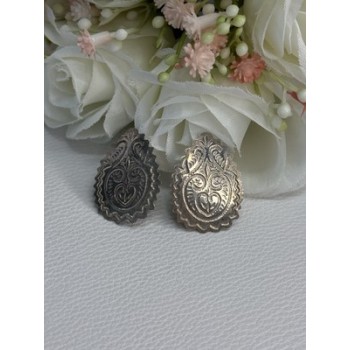 Vintage 925 Sterling Silver Earrings Length 0.95 Inch