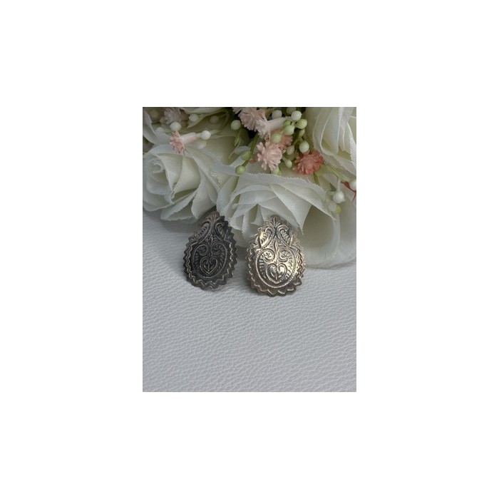 Vintage 925 Sterling Silver Earrings Length 0.95 Inch