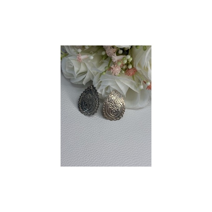 Vintage 925 Sterling Silver Earrings Length 0.95 Inch