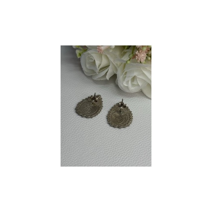 Vintage 925 Sterling Silver Earrings Length 0.95 Inch