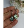 925 Sterling Silver Abalone Earrings Length 1.60 Inch