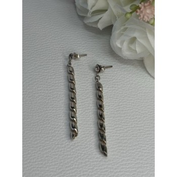 Art Design 925 Sterling Silver Earrings Length 2 Inch