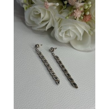 Art Design 925 Sterling Silver Earrings Length 2 Inch