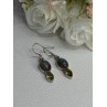 925 Sterling Silver Peridot & Moonstone Earrings Length 1.40 Inch