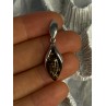 925 Sterling Silver Amber Pendant Length 1.50 Inch