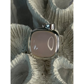 Elegant 925 Sterling Silver Morganite Pendant Length 1.40 Inch