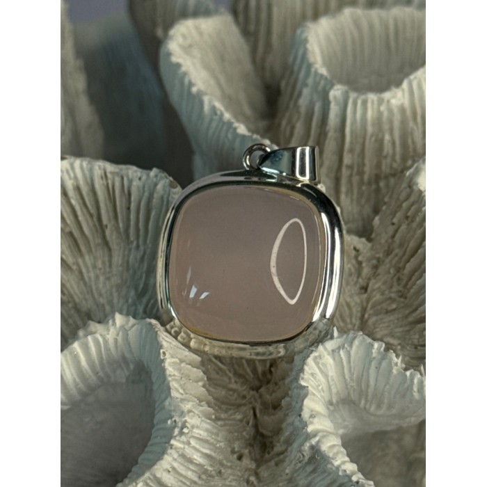 Elegant 925 Sterling Silver Morganite Pendant Length 1.40 Inch