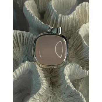 Elegant 925 Sterling Silver Morganite Pendant Length 1.40 Inch