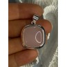 Elegant 925 Sterling Silver Morganite Pendant Length 1.40 Inch