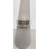 925 Sterling Silver With Opal, White Beryl (goshenite) & Zircon Ring Size 8