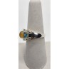 925 Sterling Silver With Opal, White Beryl (goshenite) & Zircon Ring Size 8