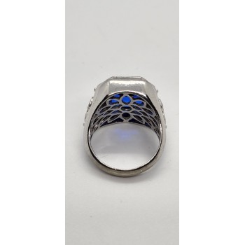 925 Sterling Silver Iolite Ring Size 8
