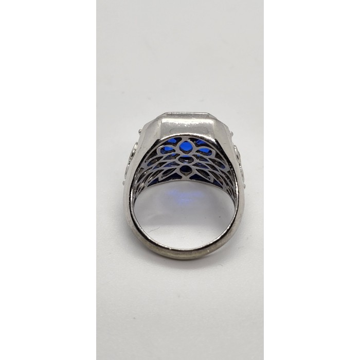 925 Sterling Silver Iolite Ring Size 8