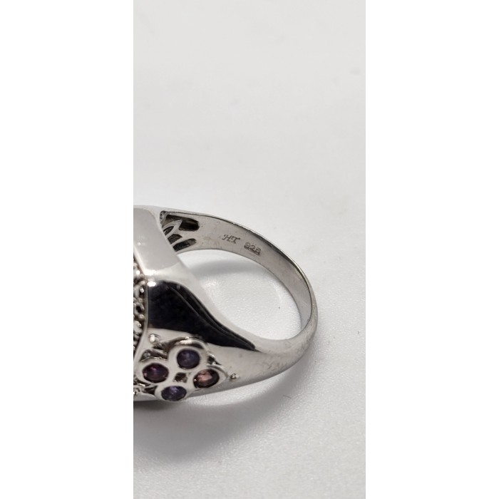 925 Sterling Silver Iolite Ring Size 8