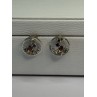 925 Sterling Silver Multicolor Spinel Earrings Length 0.65 Inch