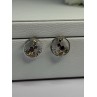 925 Sterling Silver Multicolor Spinel Earrings Length 0.65 Inch