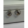 925 Sterling Silver Multicolor Spinel Earrings Length 0.65 Inch