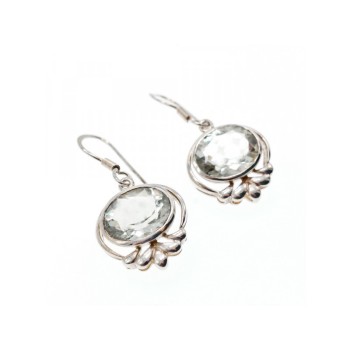 925 STERLING SILVER AQUAMARINE EARRINGS