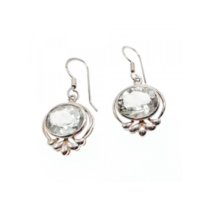925 STERLING SILVER AQUAMARINE EARRINGS