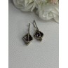925 Sterling Silver Amethyst Earrings Length 1.10 Inch