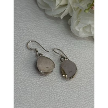 925 Sterling Silver Amber Earrings Length 1.30 Inch