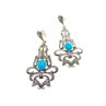 925 Sterling Silver Turquoise & Marcasites Earrings