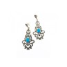925 Sterling Silver Turquoise & Marcasites Earrings