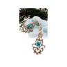 925 Sterling Silver Turquoise & Marcasites Earrings