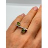 925 Sterling Silver Peridot Ring Size 5.5