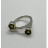 925 Sterling Silver Peridot Ring Size 5.5