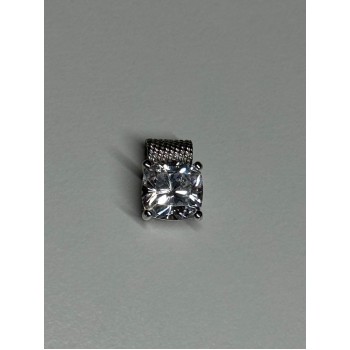 925 Sterling Silver CZ Pendant Length 11 Mm
