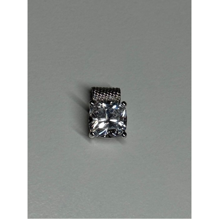 925 Sterling Silver CZ Pendant Length 11 Mm