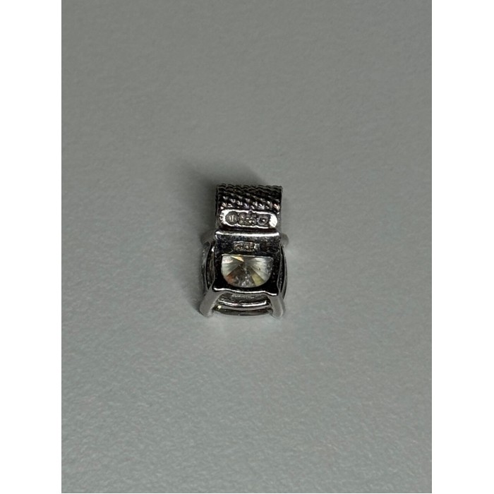 925 Sterling Silver CZ Pendant Length 11 Mm