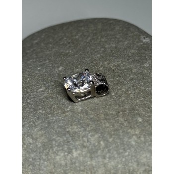 925 Sterling Silver CZ Pendant Length 11 Mm