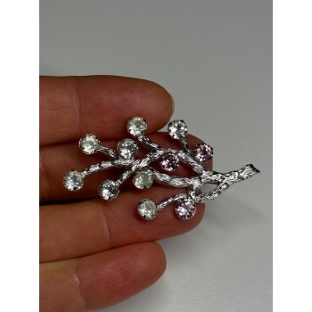 925 Sterling Silver Van Dell Spinel Brooch