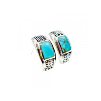 Vintage 925 Sterling Silver Turquoise Earrings