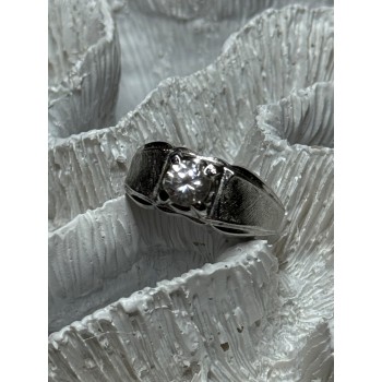 925 Sterling Silver Sapphire Men's Ring Size 11