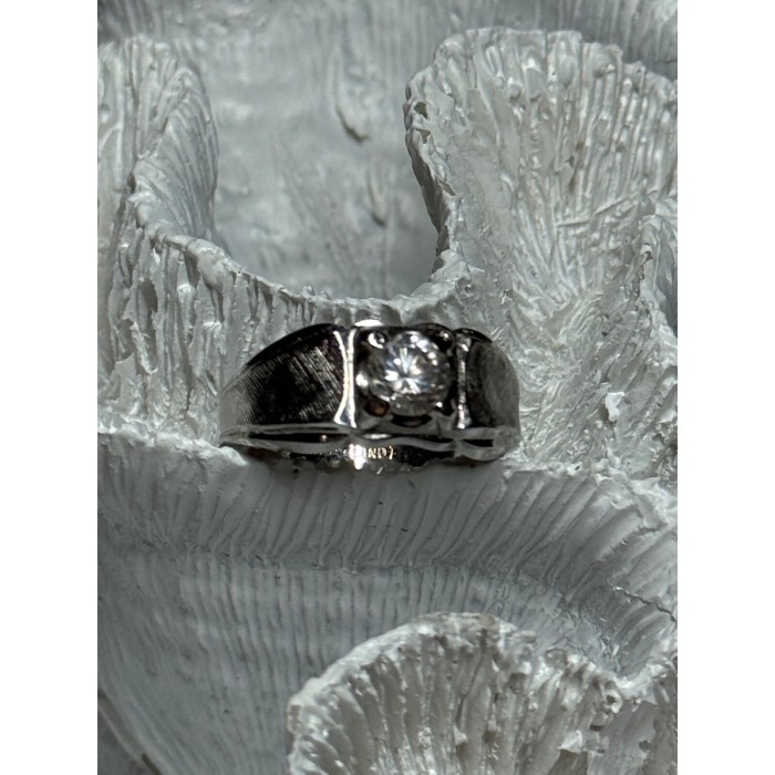 925 Sterling Silver Sapphire Men's Ring Size 11