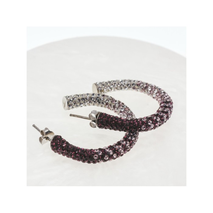 925 STERLING SILVER MULTICOLOR CZ STUD EARRINGS