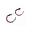 925 STERLING SILVER MULTICOLOR CZ STUD EARRINGS