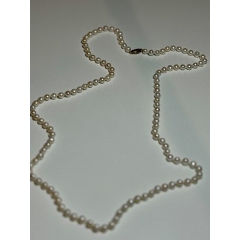 14K YELLOW GOLD FRESHWATER PEARL NECKLACE LENGTH 30 INCH