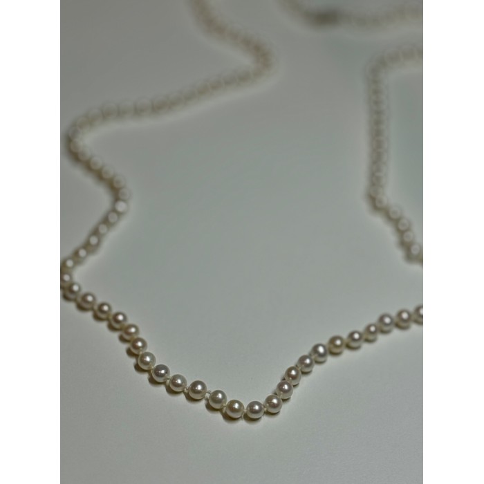 14K YELLOW GOLD FRESHWATER PEARL NECKLACE LENGTH 30 INCH