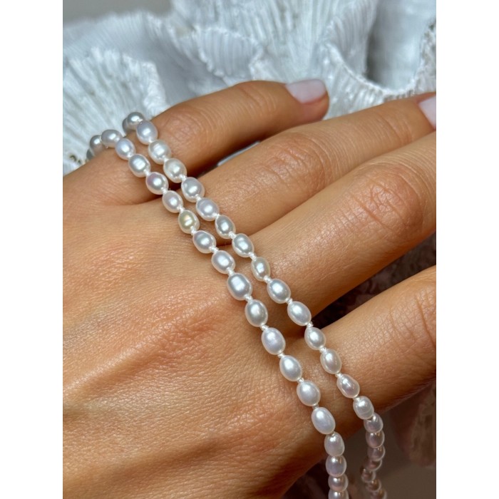 14K YELLOW GOLD CLASP FRESH WATER PEARL NECKLACE 18 Inch