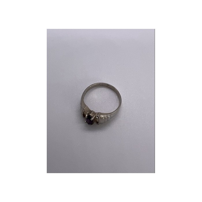 925 Sterling Silver Amethyst Ring Size 8