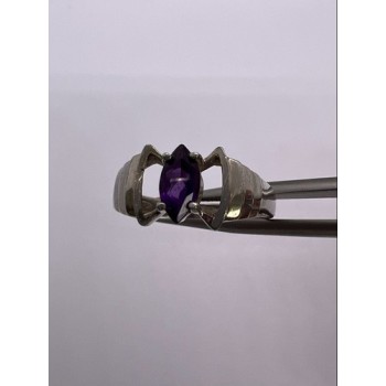 925 Sterling Silver Amethyst Ring Size 8
